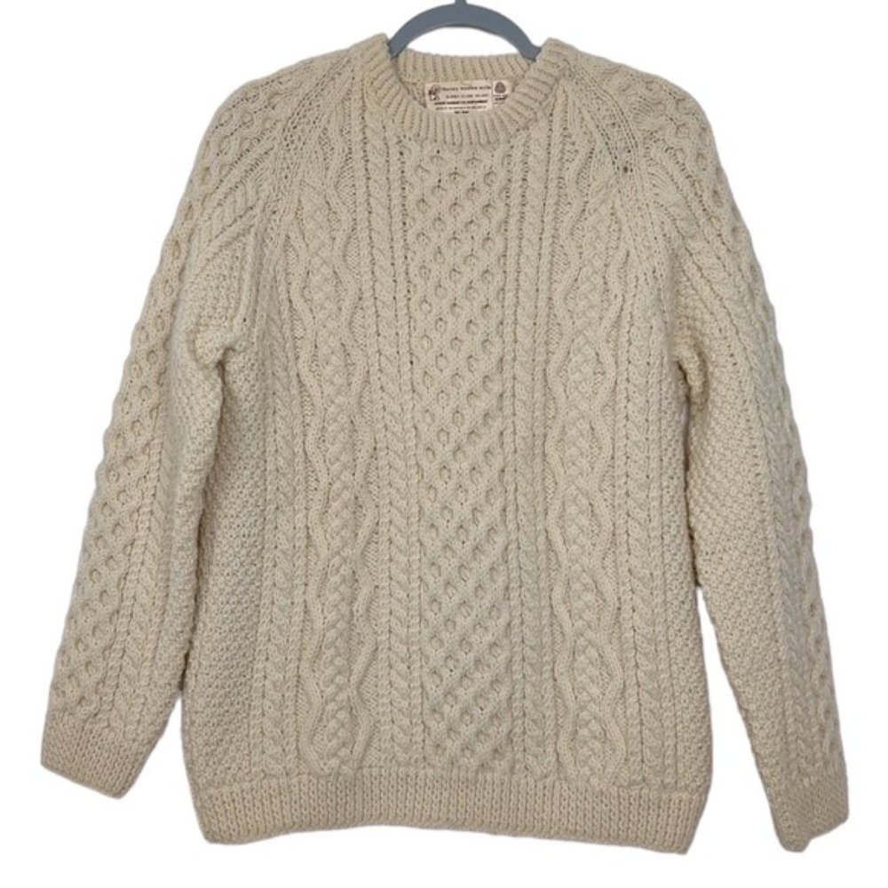 Blarney Woollen Mills Vintage Traditional Hand-Knit Aran Sweater
